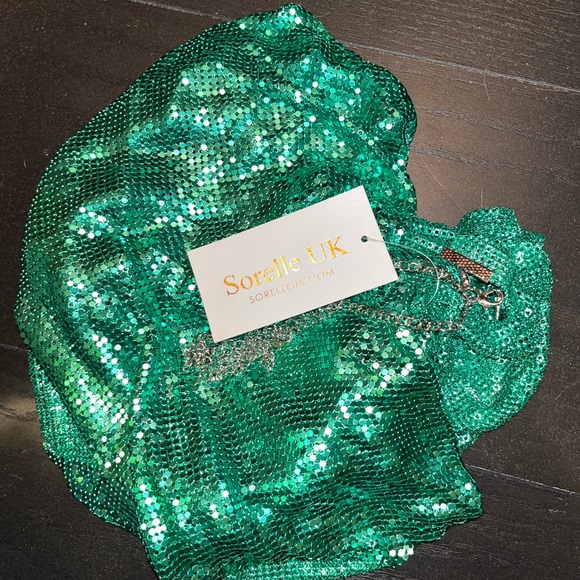 Emerald green chainmail dress - Picture 6 of 6